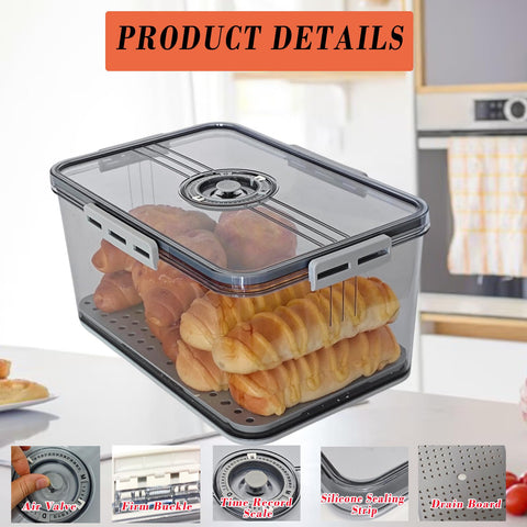 Honbuty bread box drain board aids drying and prevents moisture buildup