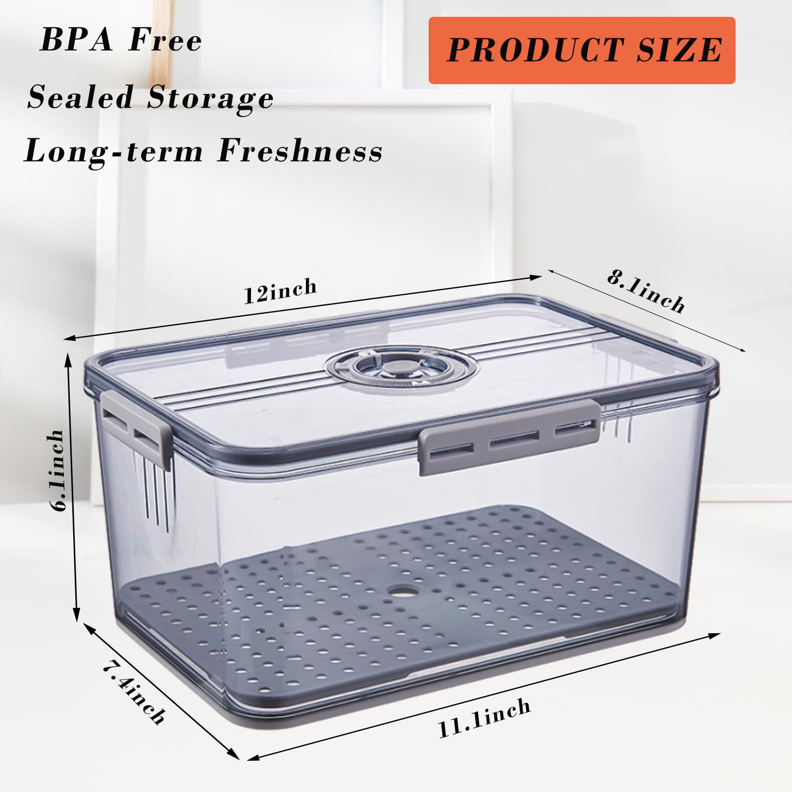 Honbuty bread box transparent shell shows contents without opening