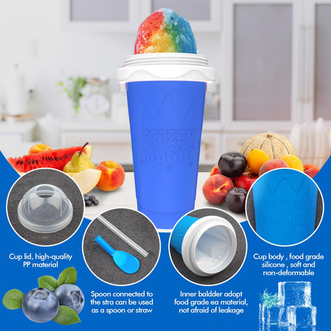 Honbuty slushie cup reusable design helps reduce waste and simple cleaning.