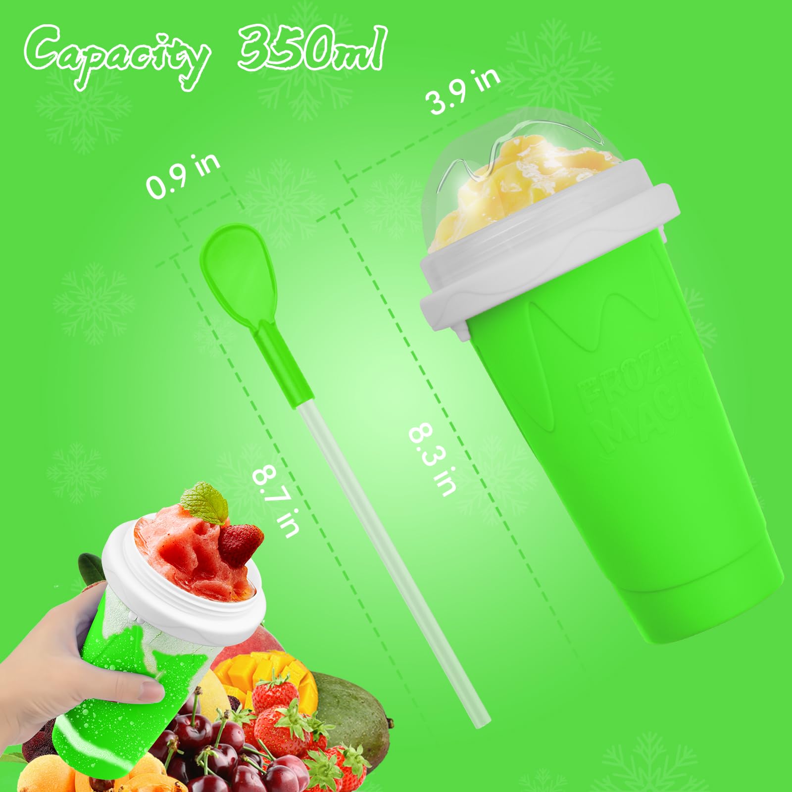 Honbuty Slushie Cup travel lid image shows on-the-go portability.