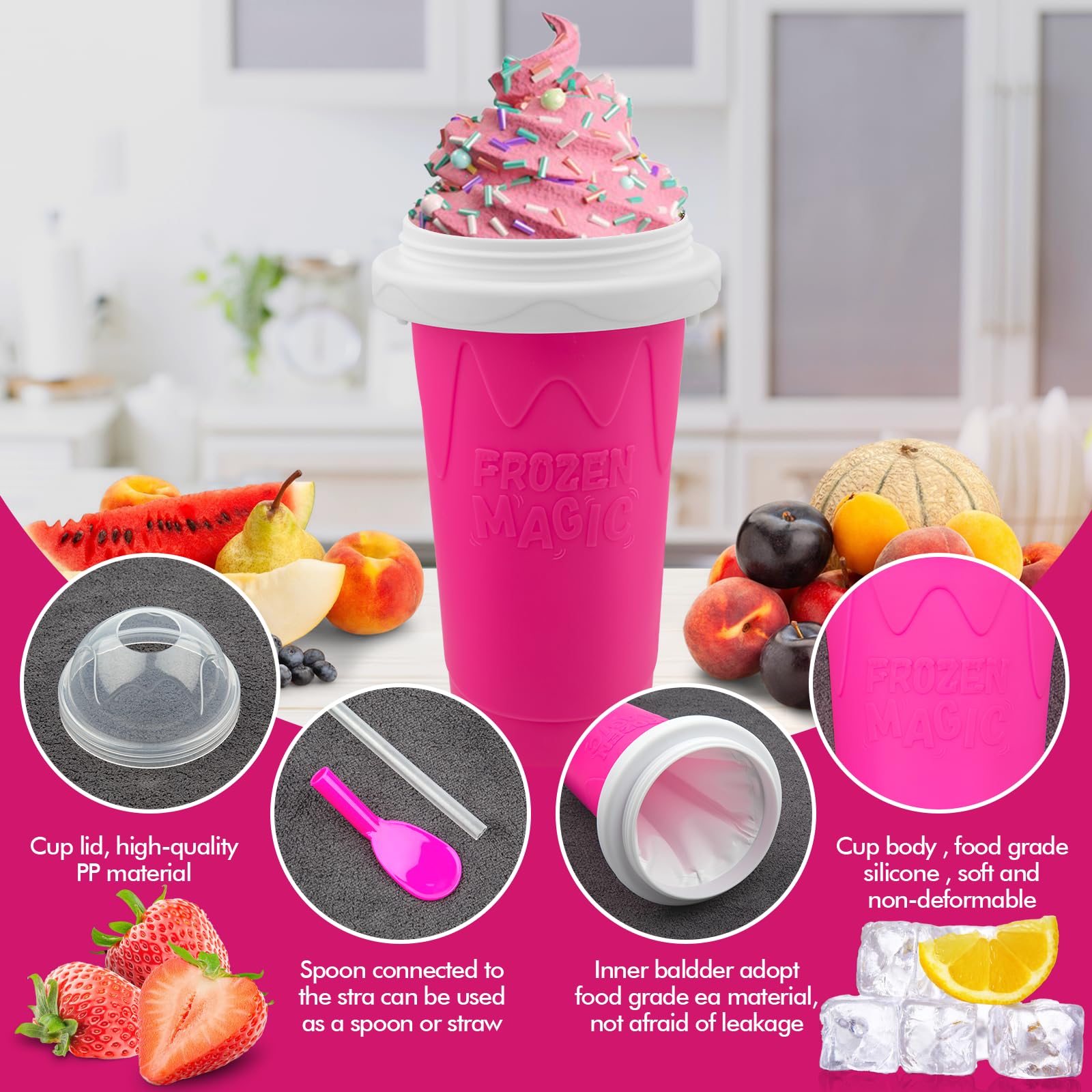 Honbuty Slushie Cup portable for travel and on-the-go cooling.