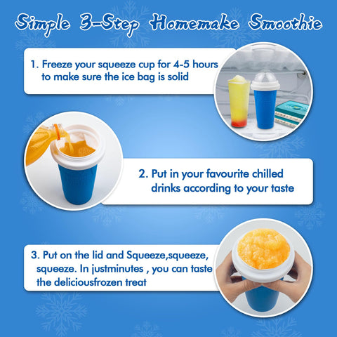 Honbuty slushie maker cup 2 in 1 straw and spoon for serving.