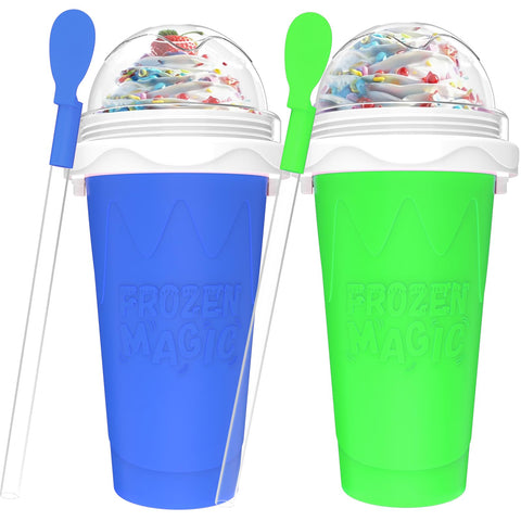 Honbuty slushie maker cup 2pcs set for quick frozen treats at home