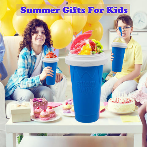 Honbuty slushie maker cup made of food grade silicone for safe family use.