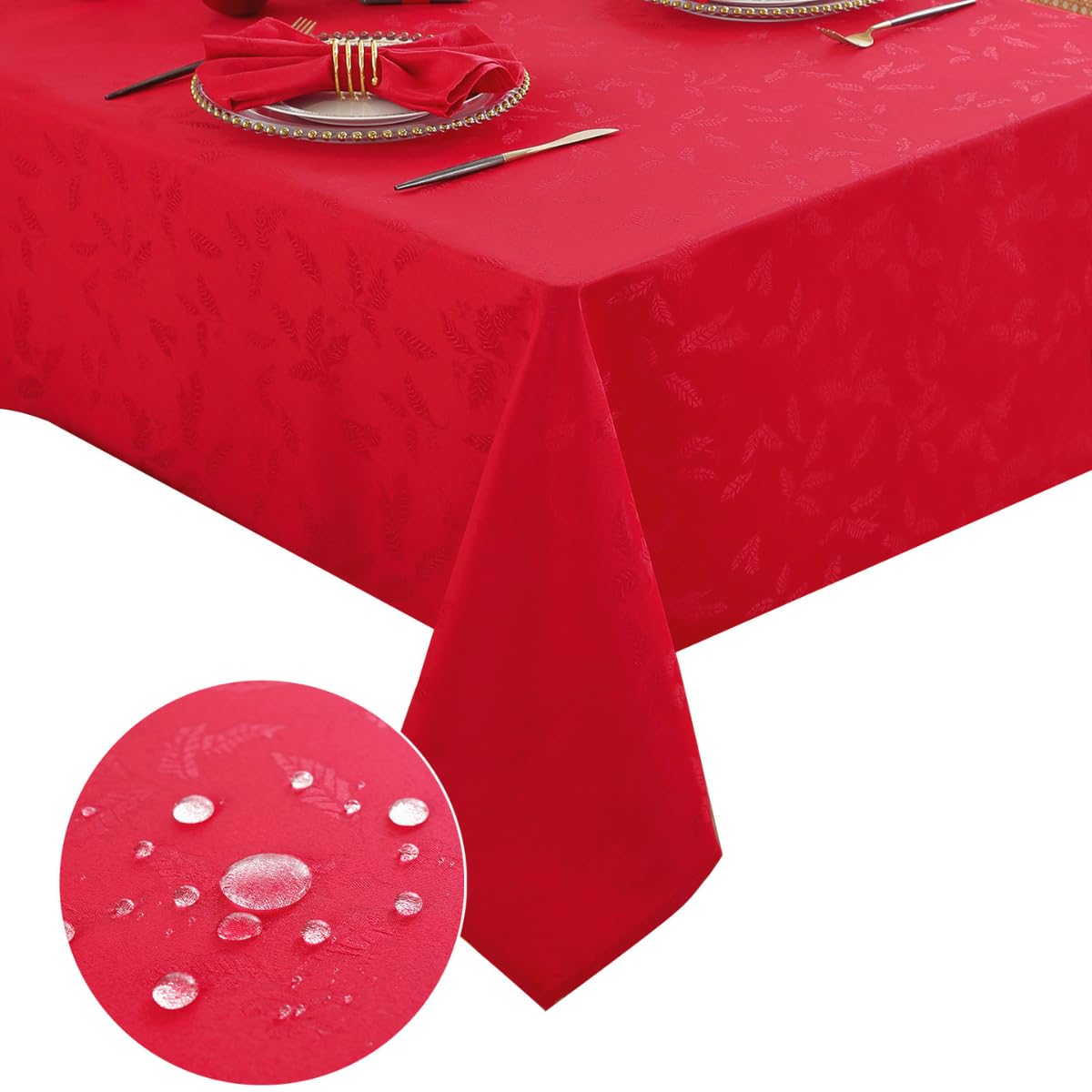 Honellaty tablecloth folds easily for storage and low-heat ironing.