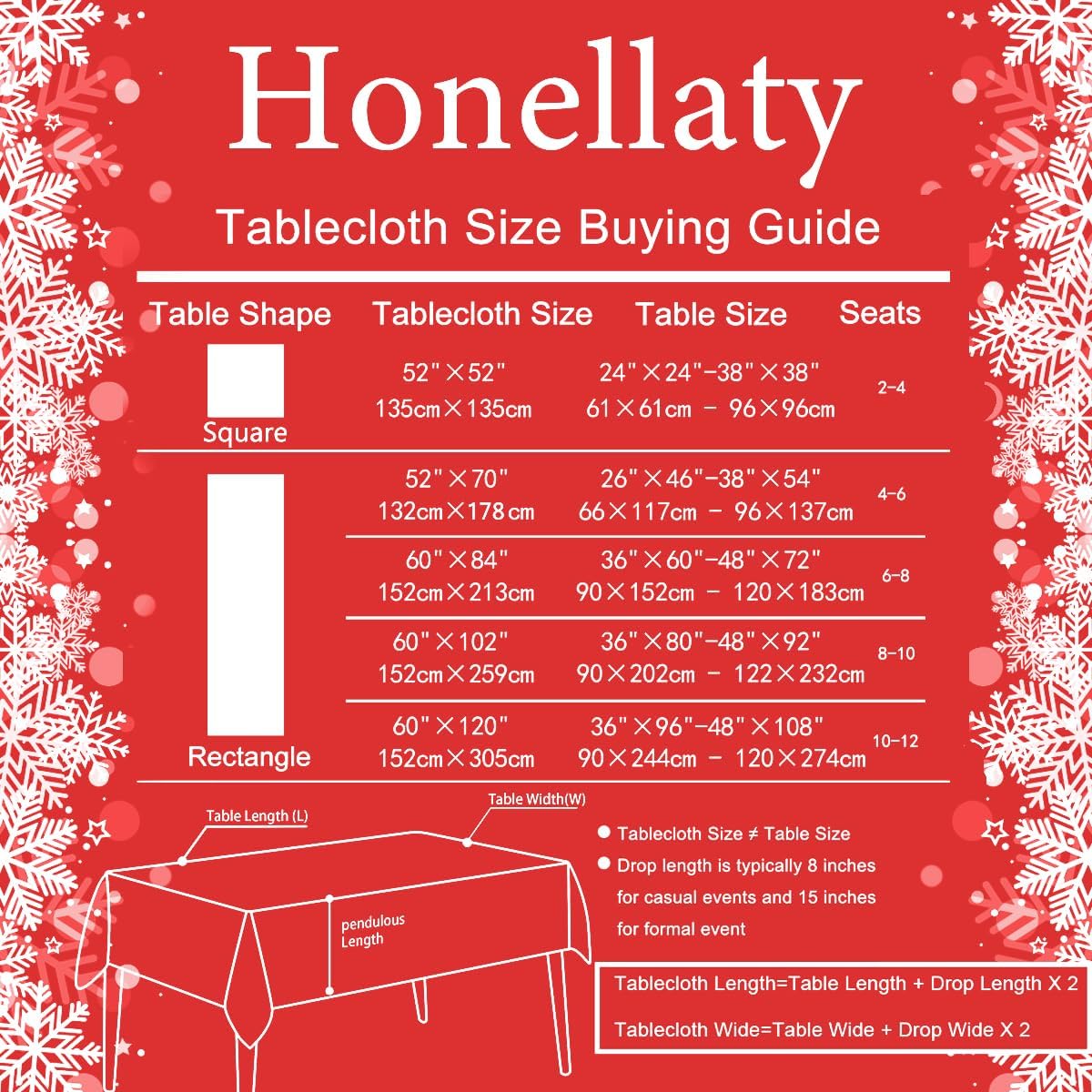 Honellaty winter holiday dining with red tablecloth enhances festive table decor.