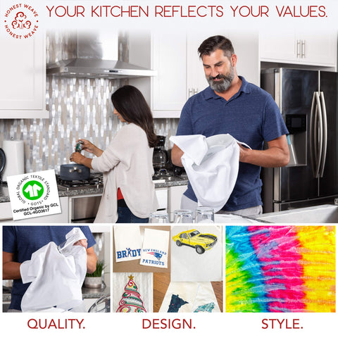 HONEST WEAVE monogram-ready surface ideal for personalized gifts.