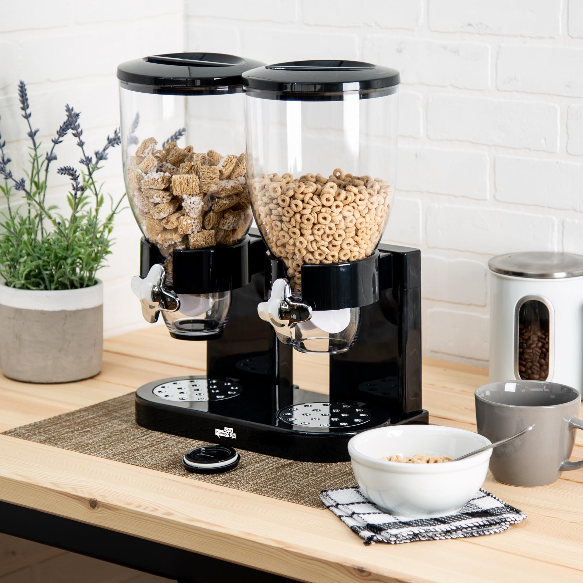 Honey-Can-Do Zevro system ready for granola or snacks on the counter.