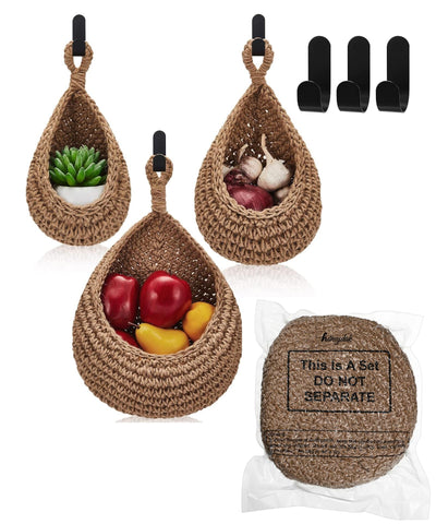 Honeydak 3-piece set includes hooks and glue for quick installation