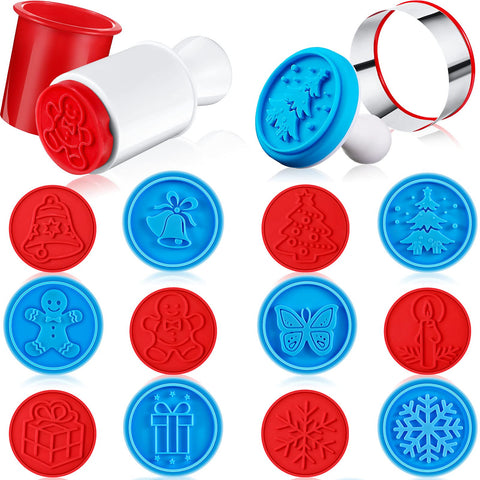 Honeydak Christmas cookie stamps set ready for festive baking and family fun.