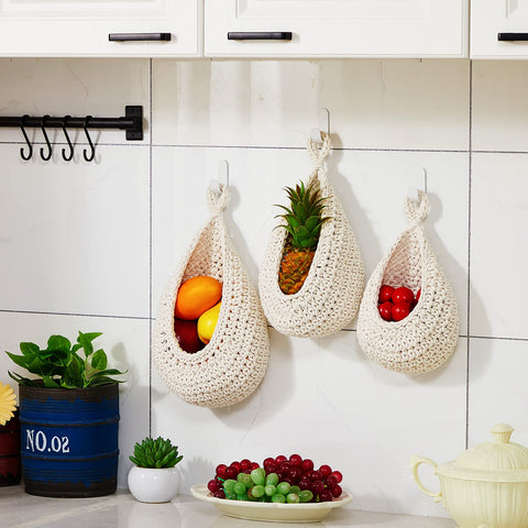 Honeydak fruit storage wall basket for versatile kitchen organization