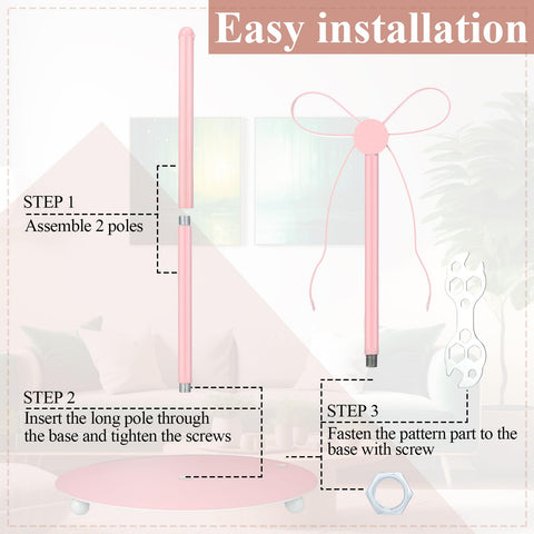 Honeydak pink bow paper towel holder top angle with easy-grip knob detail.