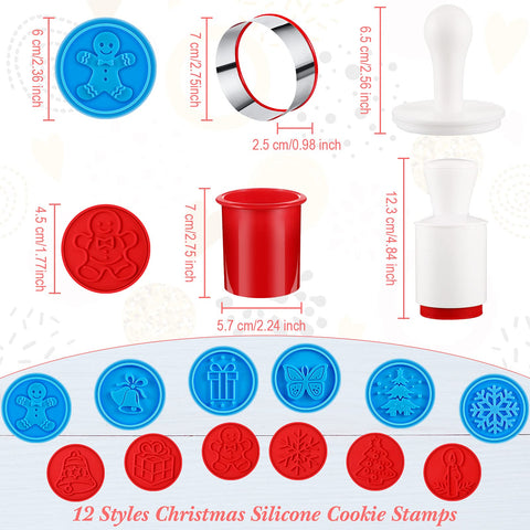 Honeydak round cookie cutters for precise, uniform holiday shapes.