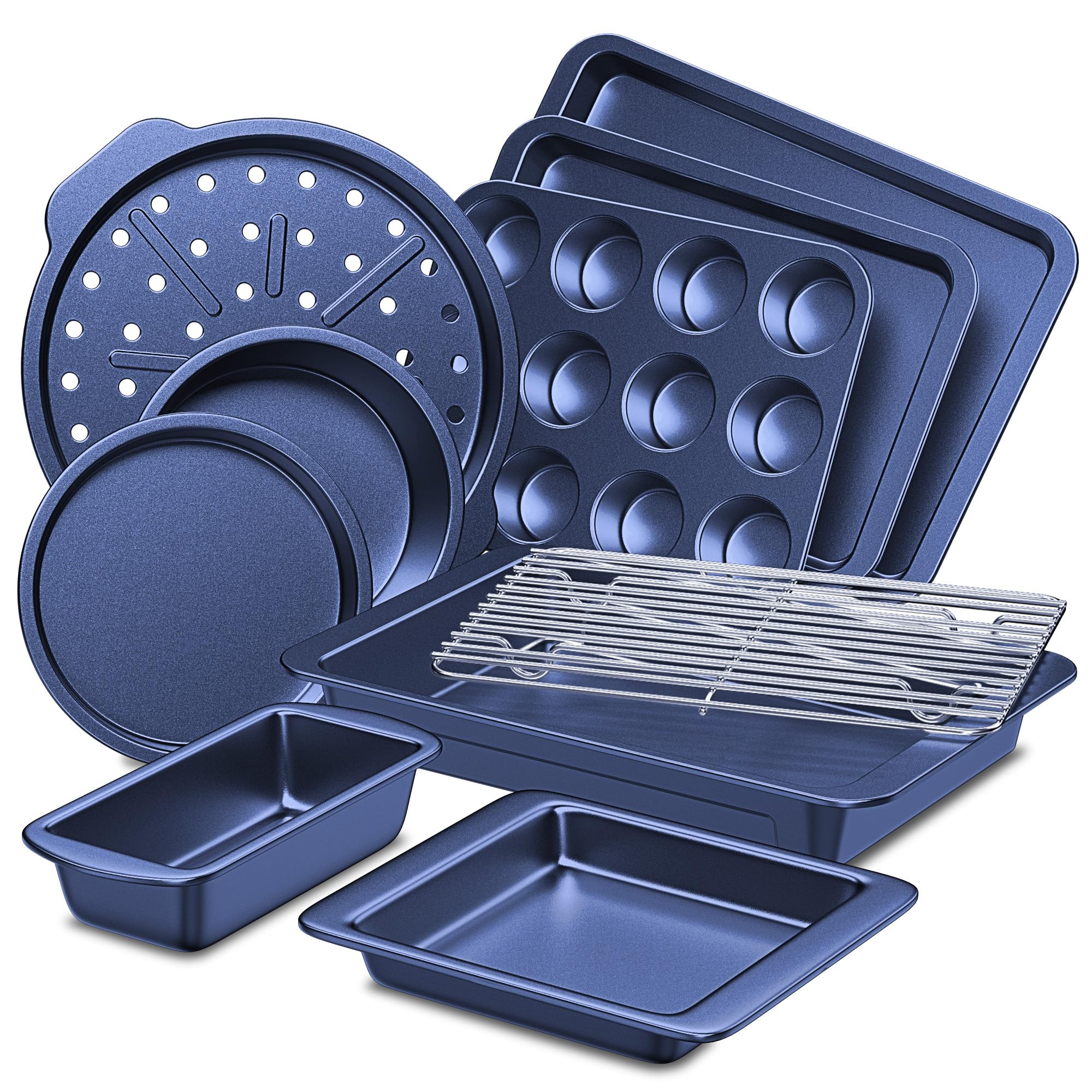 HONGBAKE bakeware set with wide grips for easy handling during everyday baking.