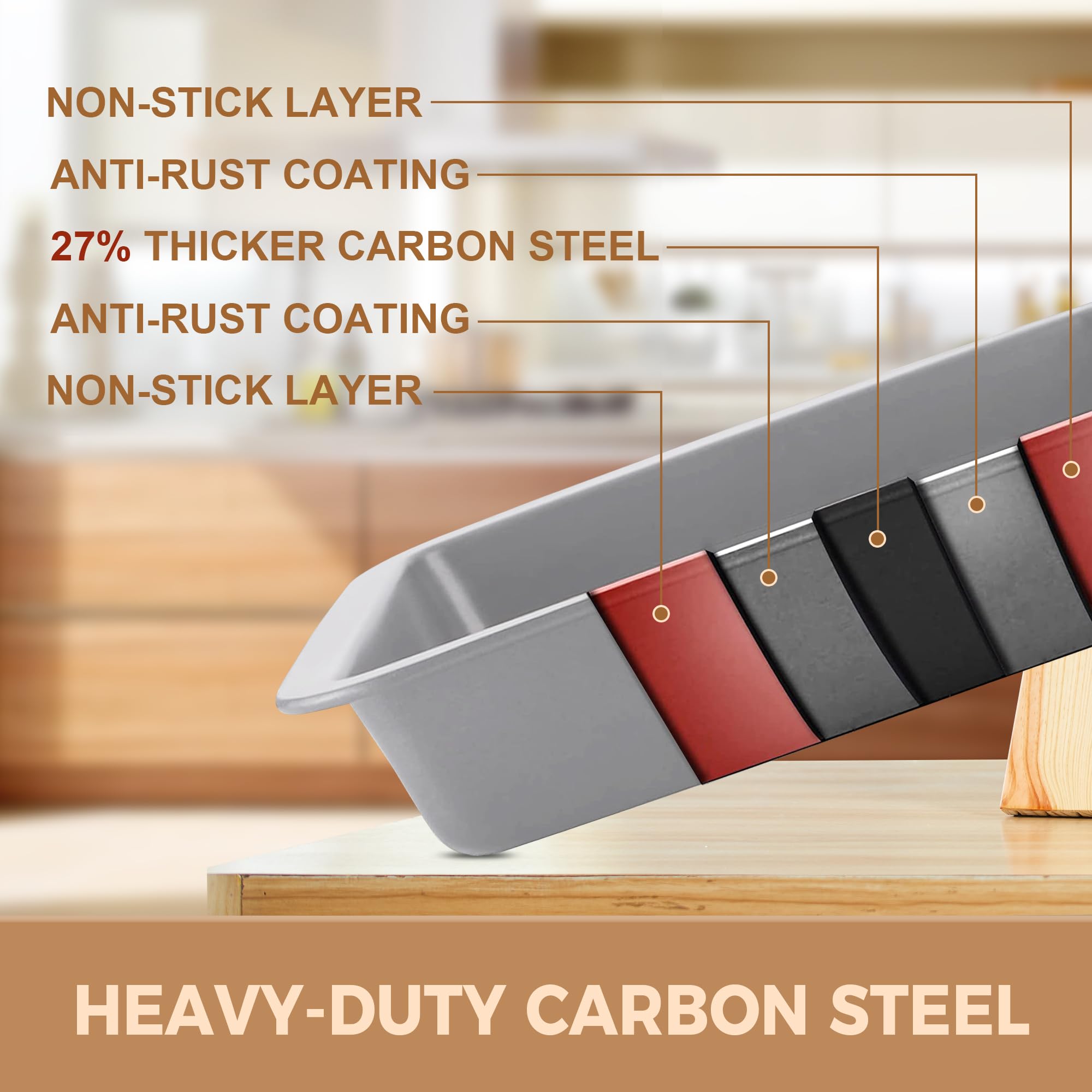 HONGBAKE included rack with bakeware, promoting proper cooling and airflow.