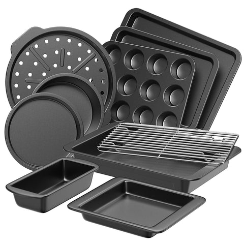 HONGBAKE bakeware set with wide grips for easy handling