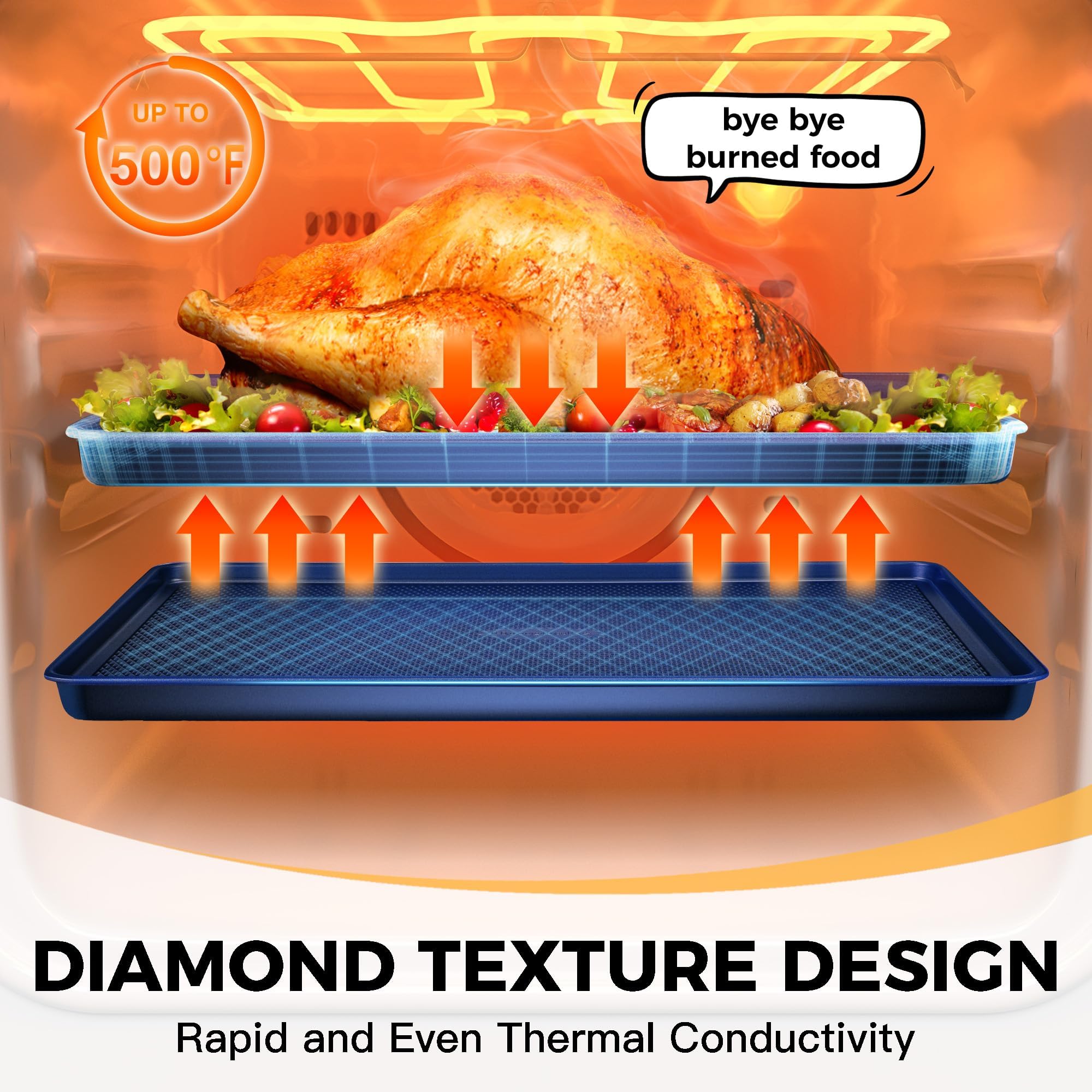 HONGBAKE champagne-gold edge adds elegant presentation to bakeware.