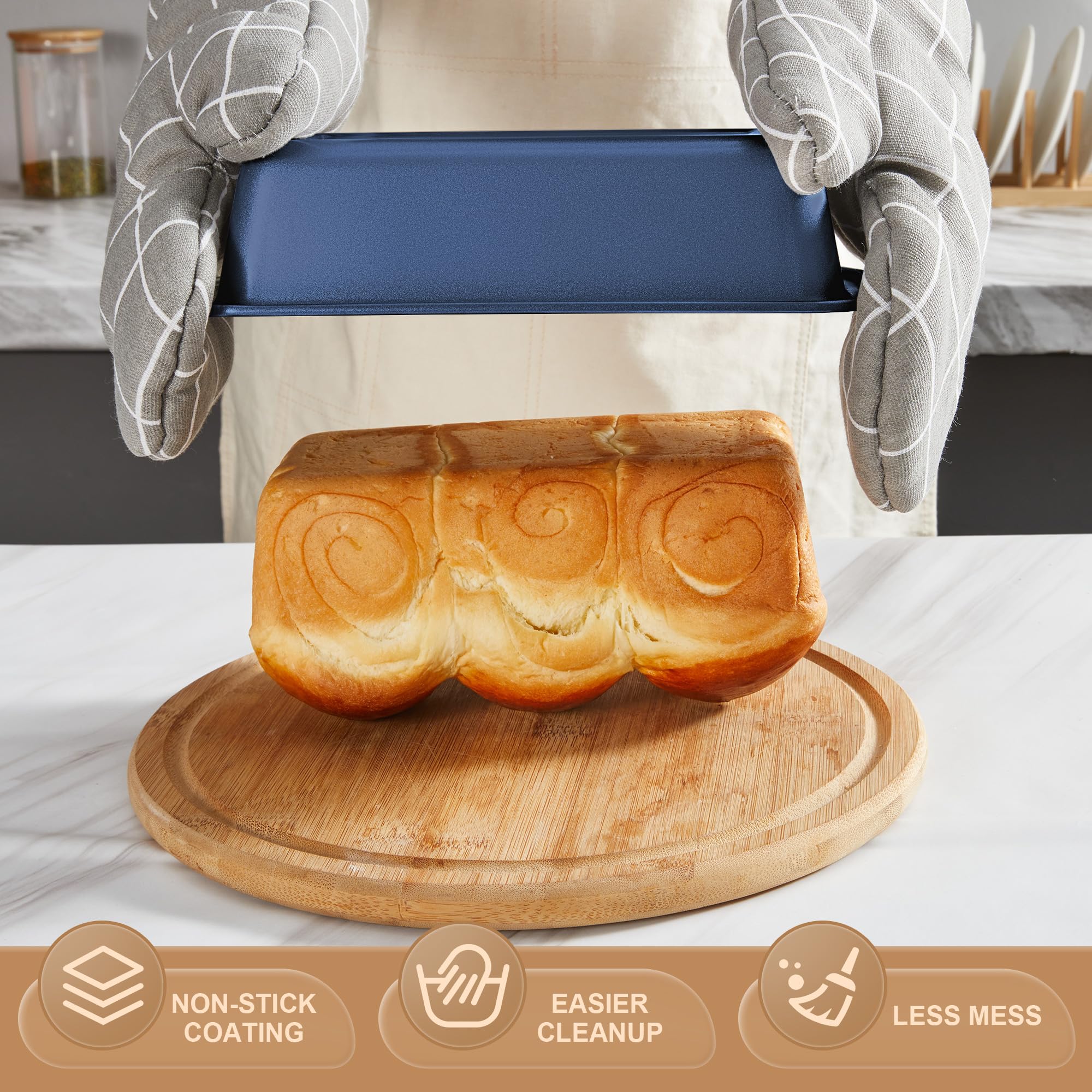 HONGBAKE cookie sheet nonstick releases cookies cleanly and simplifies cleanup.