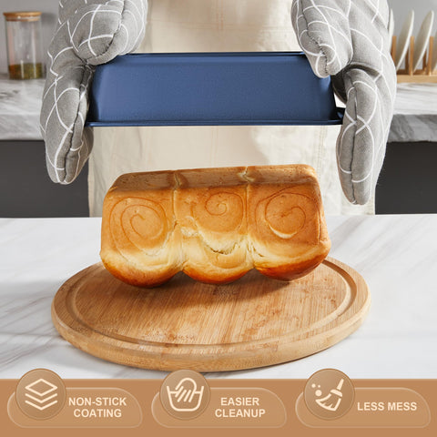HONGBAKE cookie sheet nonstick releases cookies cleanly and simplifies cleanup.