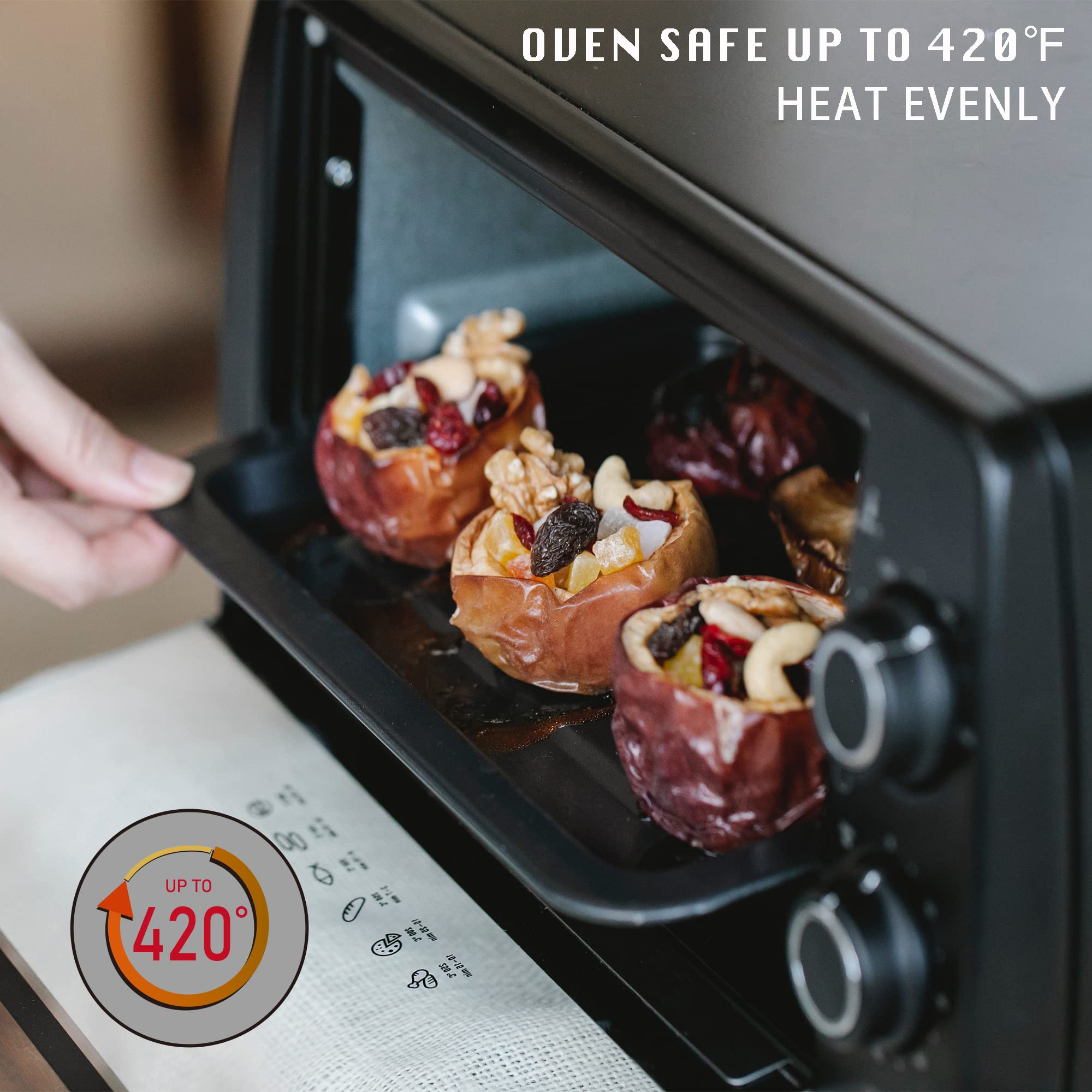 HONGBAKE dark gray finish adds modern style to your bakeware.