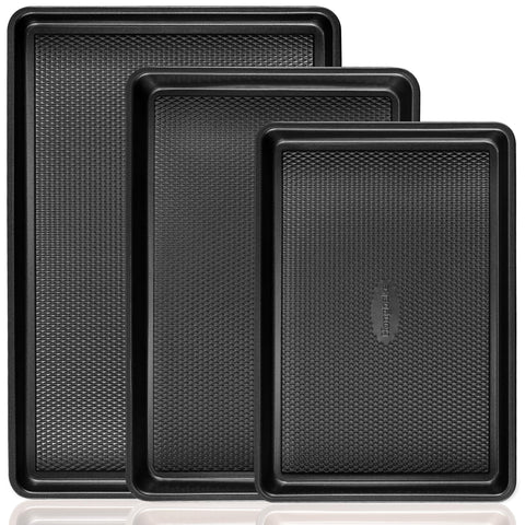 HONGBAKE diamond texture base cookie sheet for consistent baking and easy release