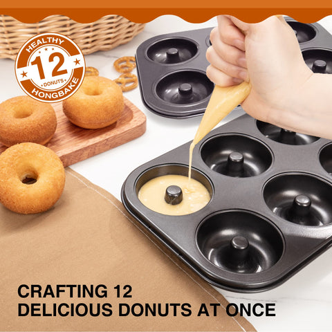 HONGBAKE donut pan is oven safe to 450°F for versatility