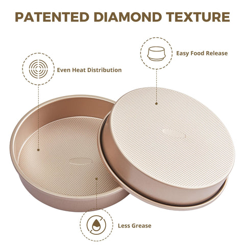 HONGBAKE attractive gold finish enhances countertop appeal while baking evenly