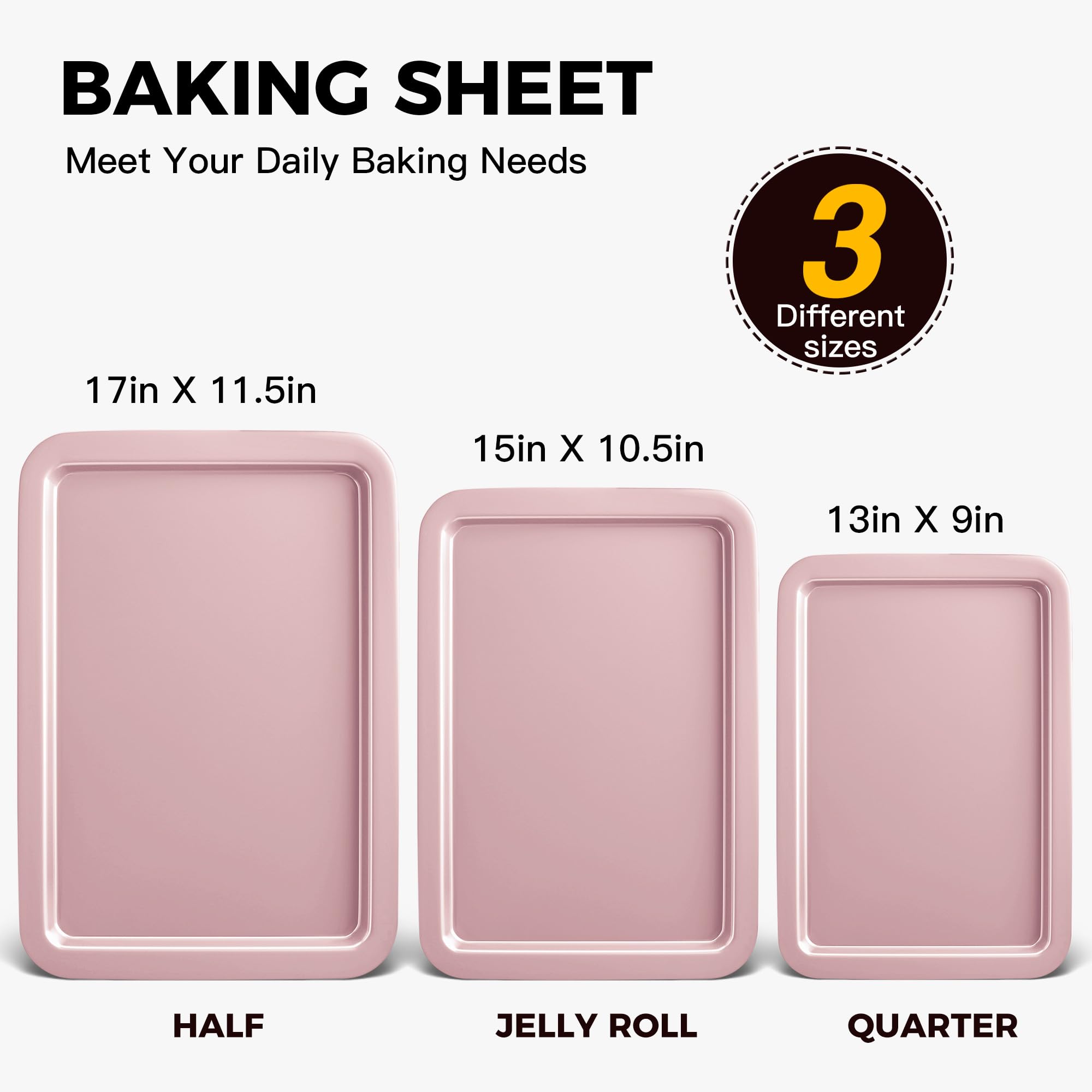 HONGBAKE half-sheet pan offering large capacity for vegetables and pastries.