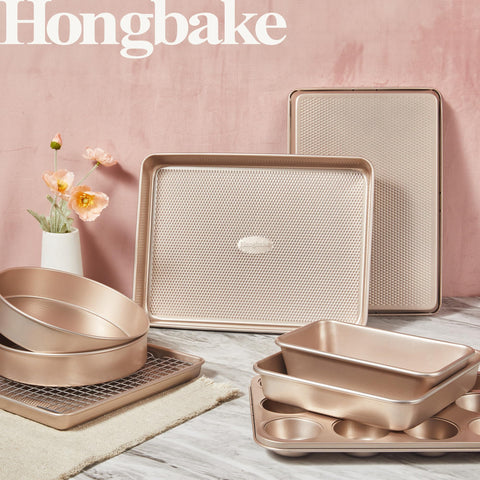 HONGBAKE half sheet pan with cooling rack ensuring airflow