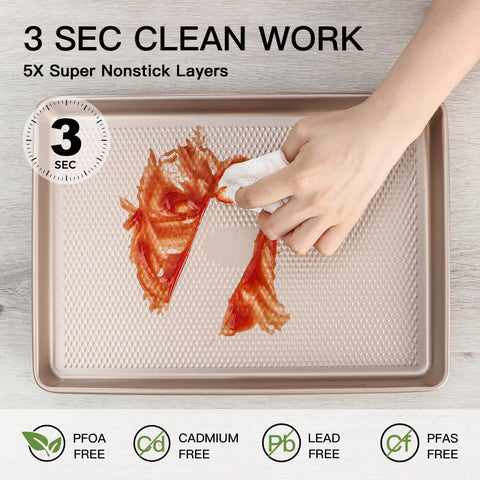 Inner 14.5x9.5 and outer 15.2x10 dimensions for versatile baking