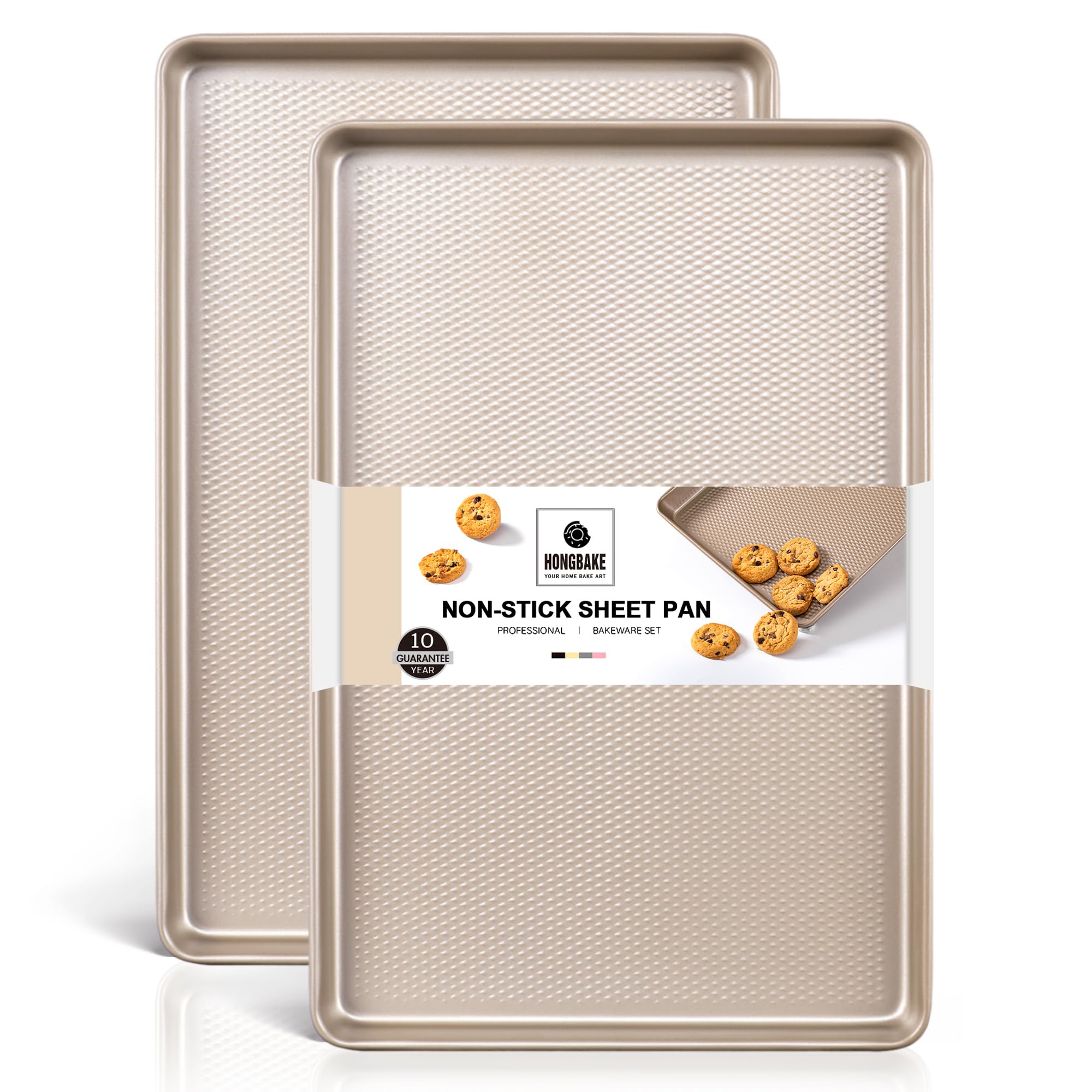 HONGBAKE jelly roll pan 15x10 with diamond texture for even baking
