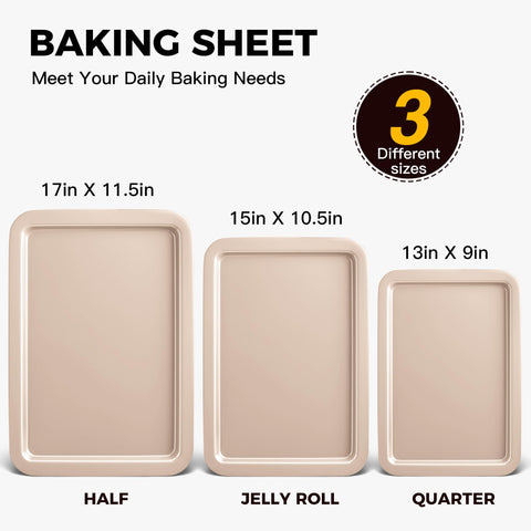 HONGBAKE jelly roll pan inner surface promotes even browning