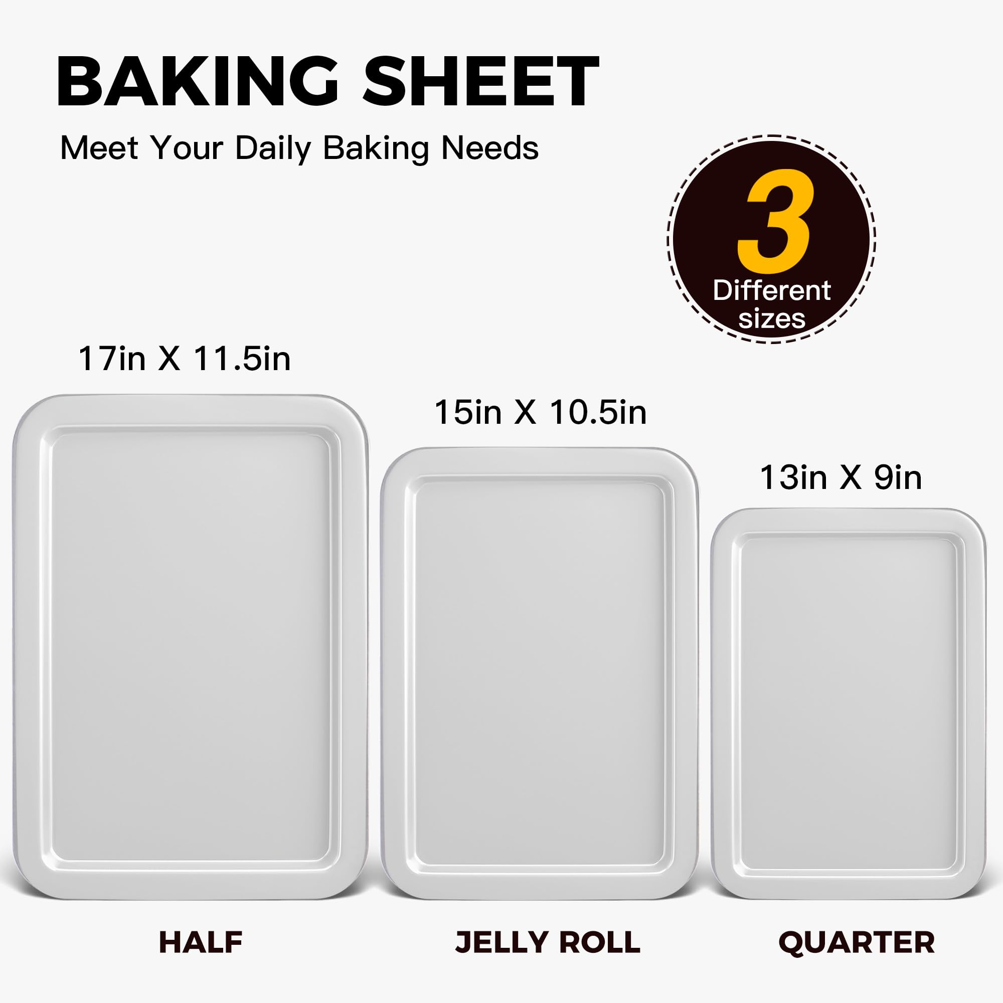 Hongbake jelly roll pan interior and exterior for versatile baking