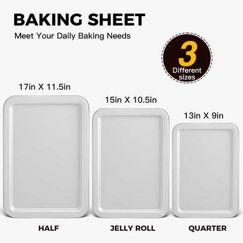 Hongbake jelly roll pan interior and exterior for versatile baking