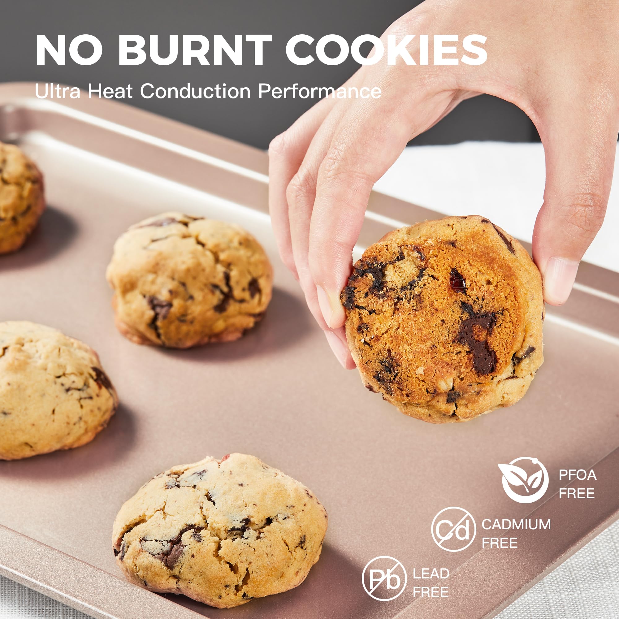 HONGBAKE jelly roll pan outer rim provides safe handling