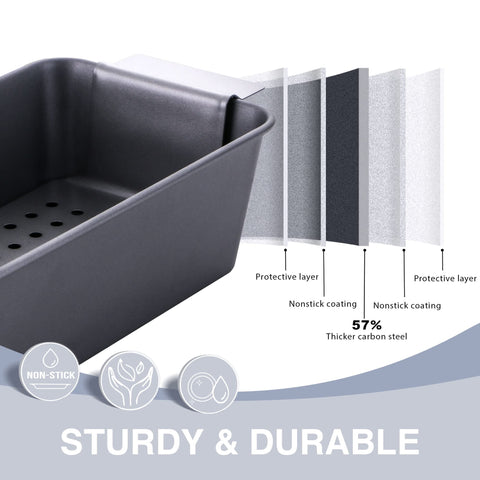 HONGBAKE 450F oven-safe pan withstands high-temperature baking