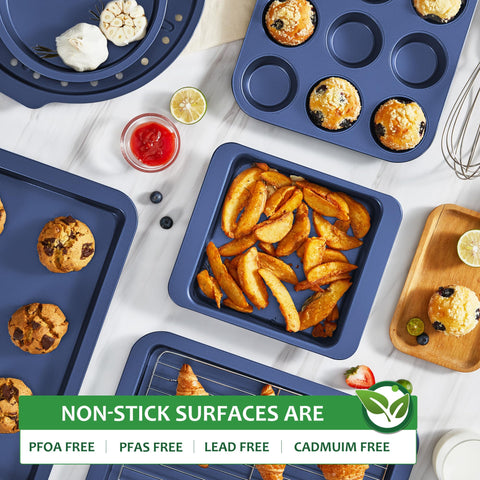 HONGBAKE muffin pan 14.6x9.8 for evenly baked muffins and easy release.