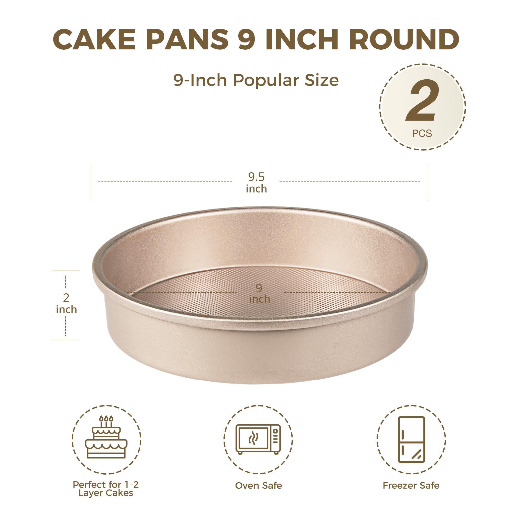 HONGBAKE 500°F oven-safe pans handle hearty desserts and roasting with even heat