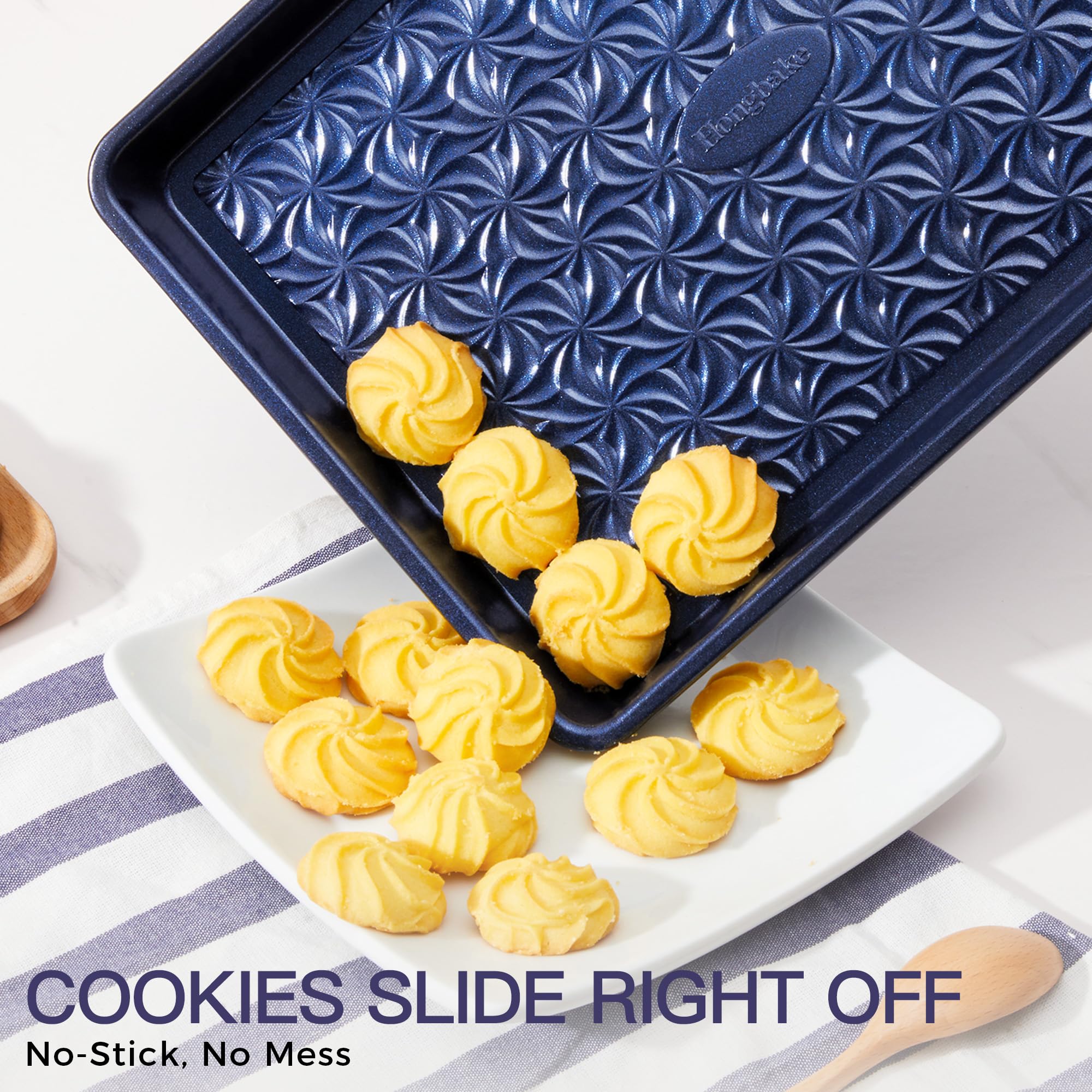 Hongbake quarter-sheet pan demonstrates space-saving design for compact ovens.