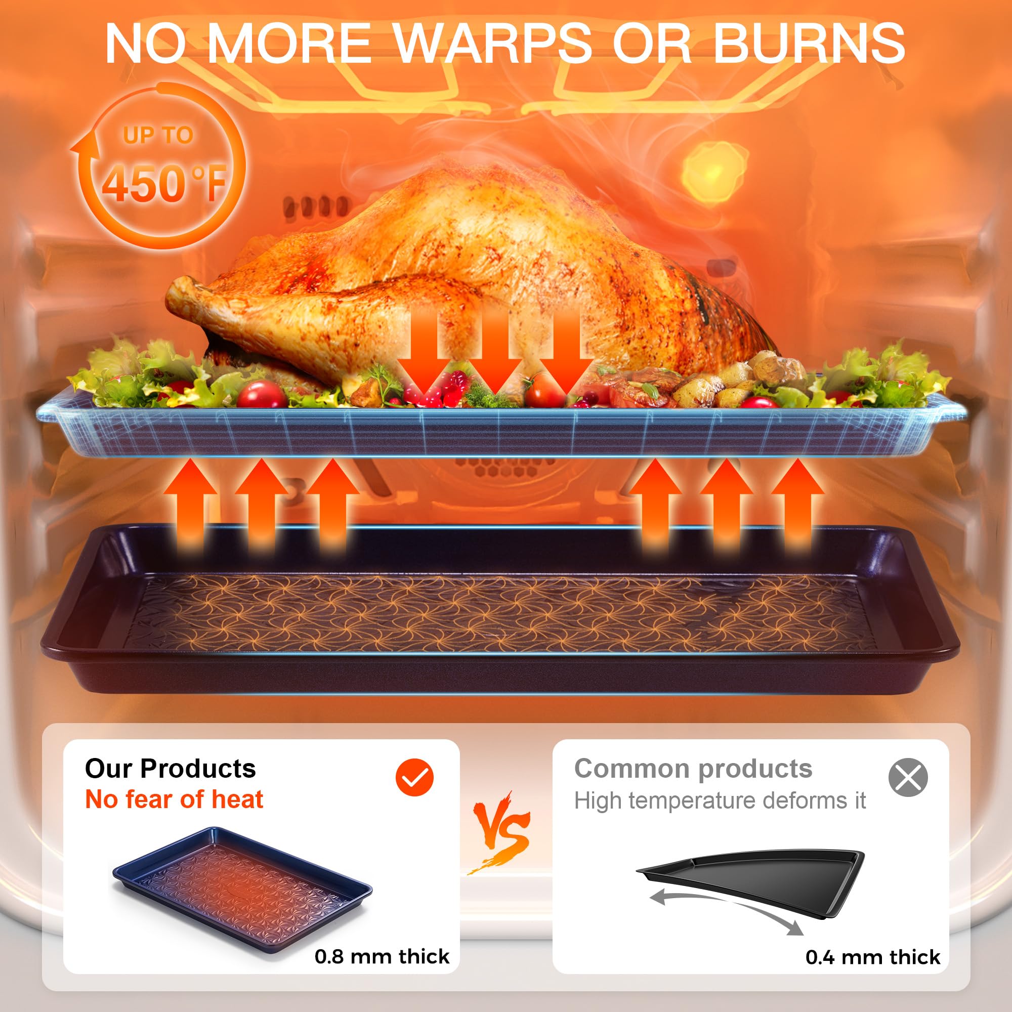 Hongbake roasting tray ideal for vegetables with crisp edges.