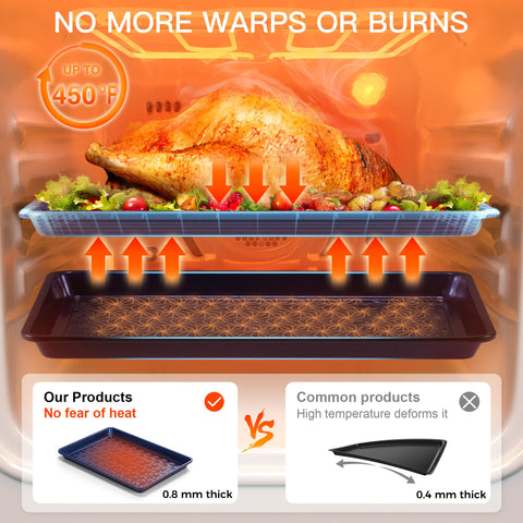 Hongbake roasting tray ideal for vegetables with crisp edges.