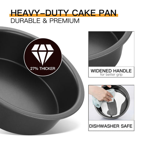 HONGBAKE 8inch pan is ideal for layer cakes and family treats.