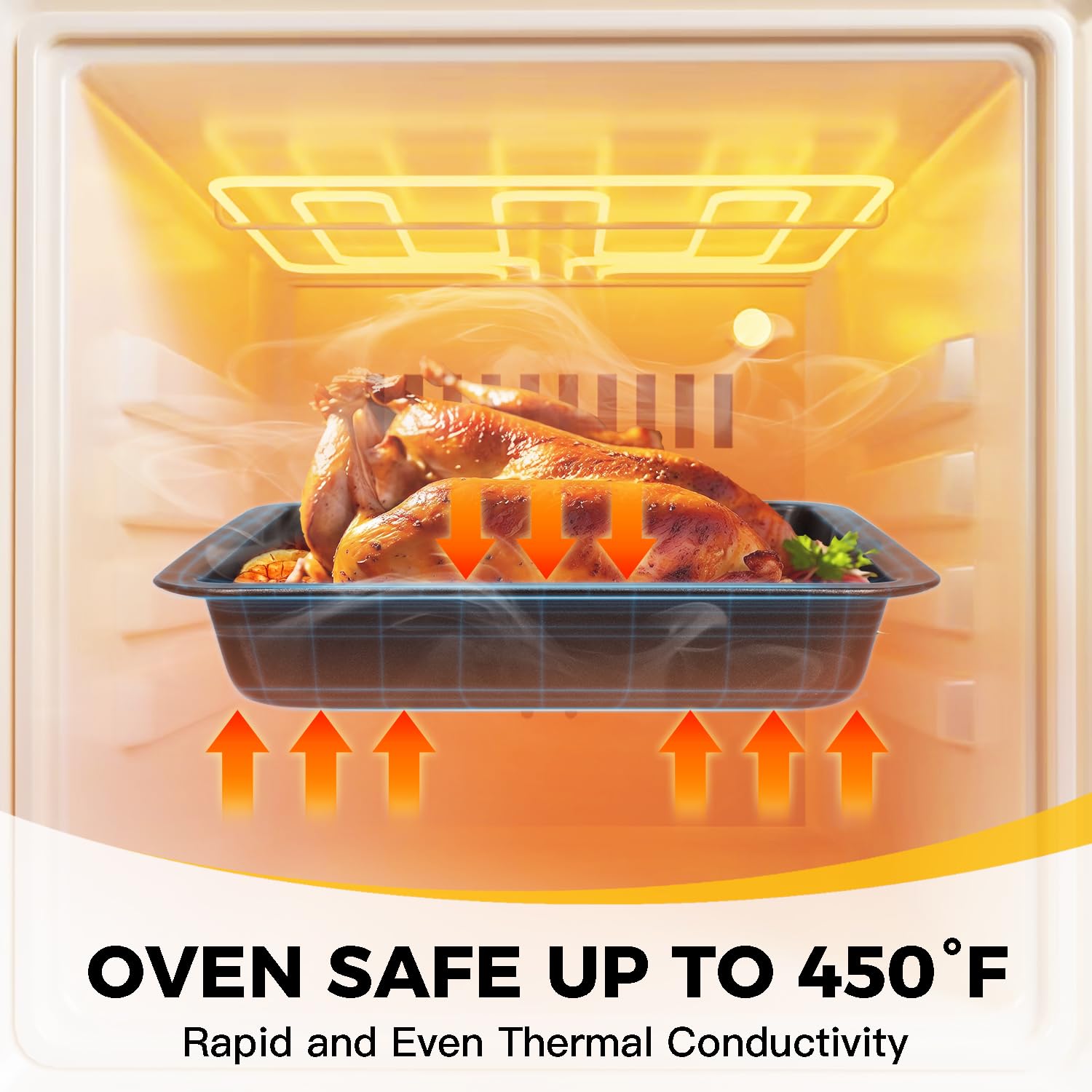 HONGBAKE seamless one-piece design reduces sticking corners