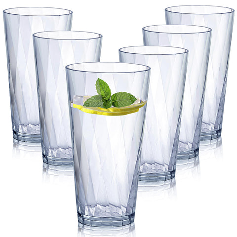 HONGBOLI unbreakable 20oz glasses front view highlighting durable, shatterproof design.