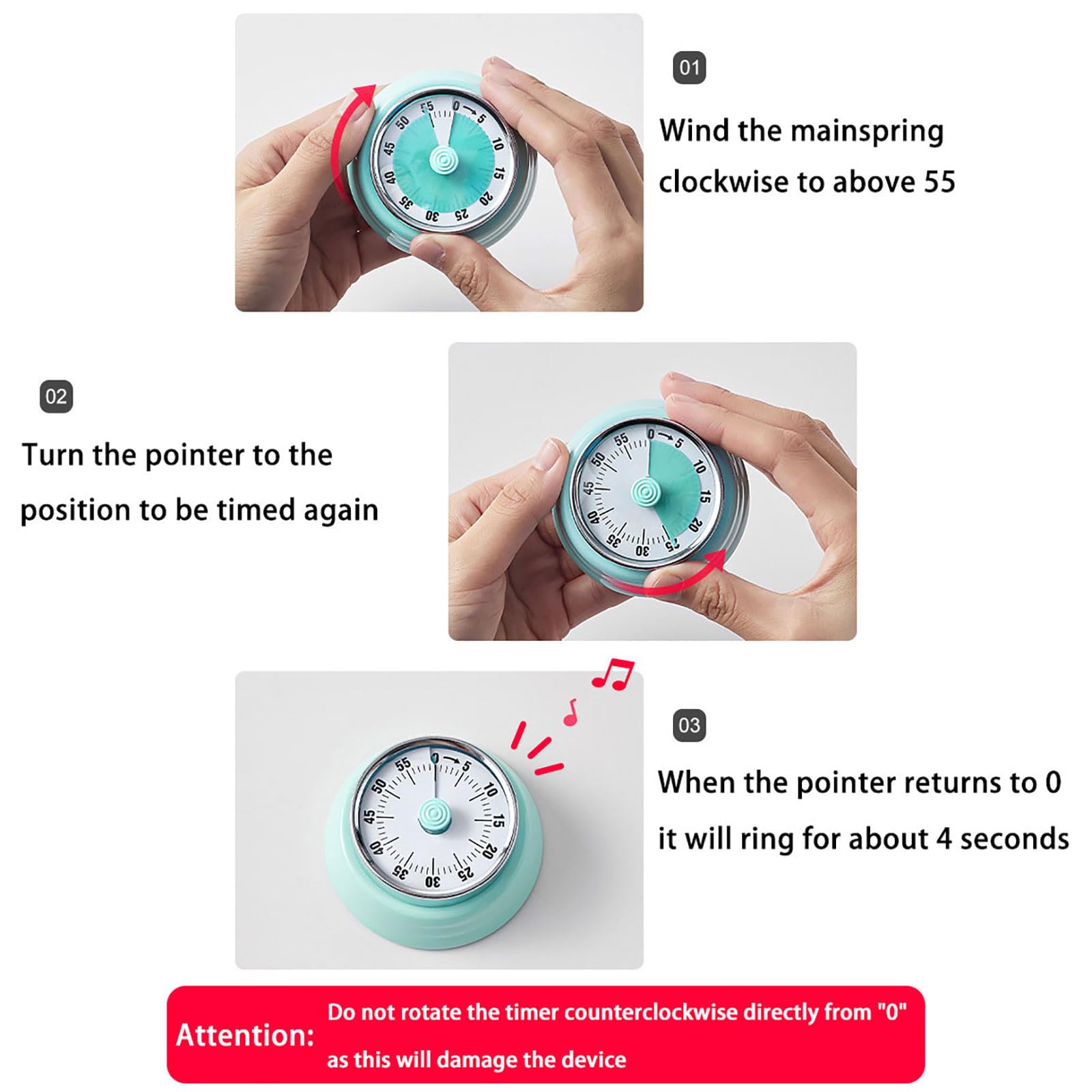 Hongjie magnetic timer clings to ovens and metal surfaces for quick setup.