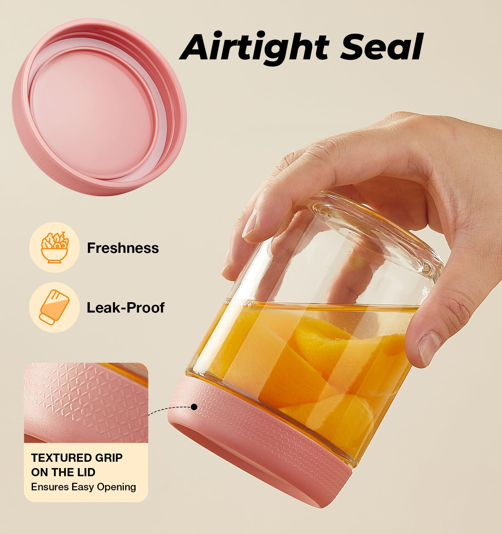 Hongqu US 4oz snack jar perfect for portions and grab-and-go