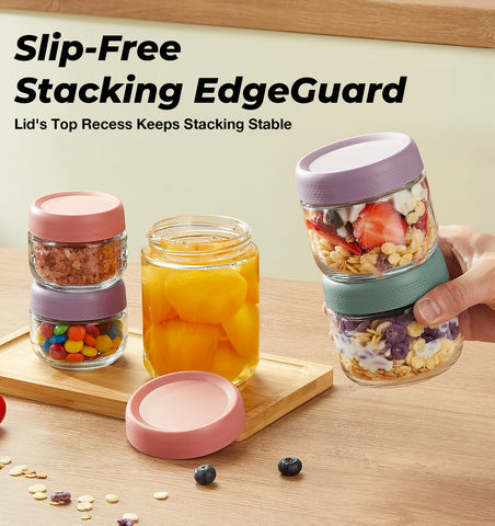 Hongqu US meal prep jars for fridge and pantry organization