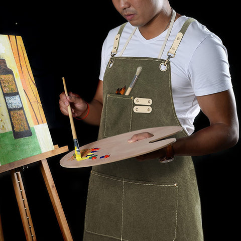 Hongsome apron with three front pockets for easy tool organization