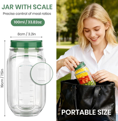 HongzyFirm removable lid doubles as a compact salad bowl for on-the-go meals.