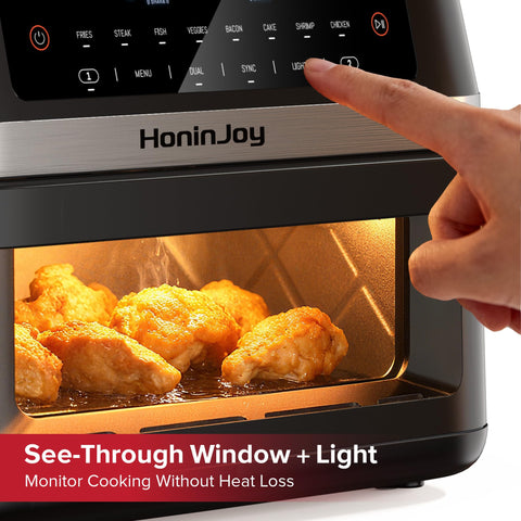 HoninJoy auto-pause safety feature enhances safe checking during cooking.